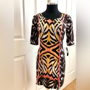 Style & Co. Safari Themed Orange Top Size Small